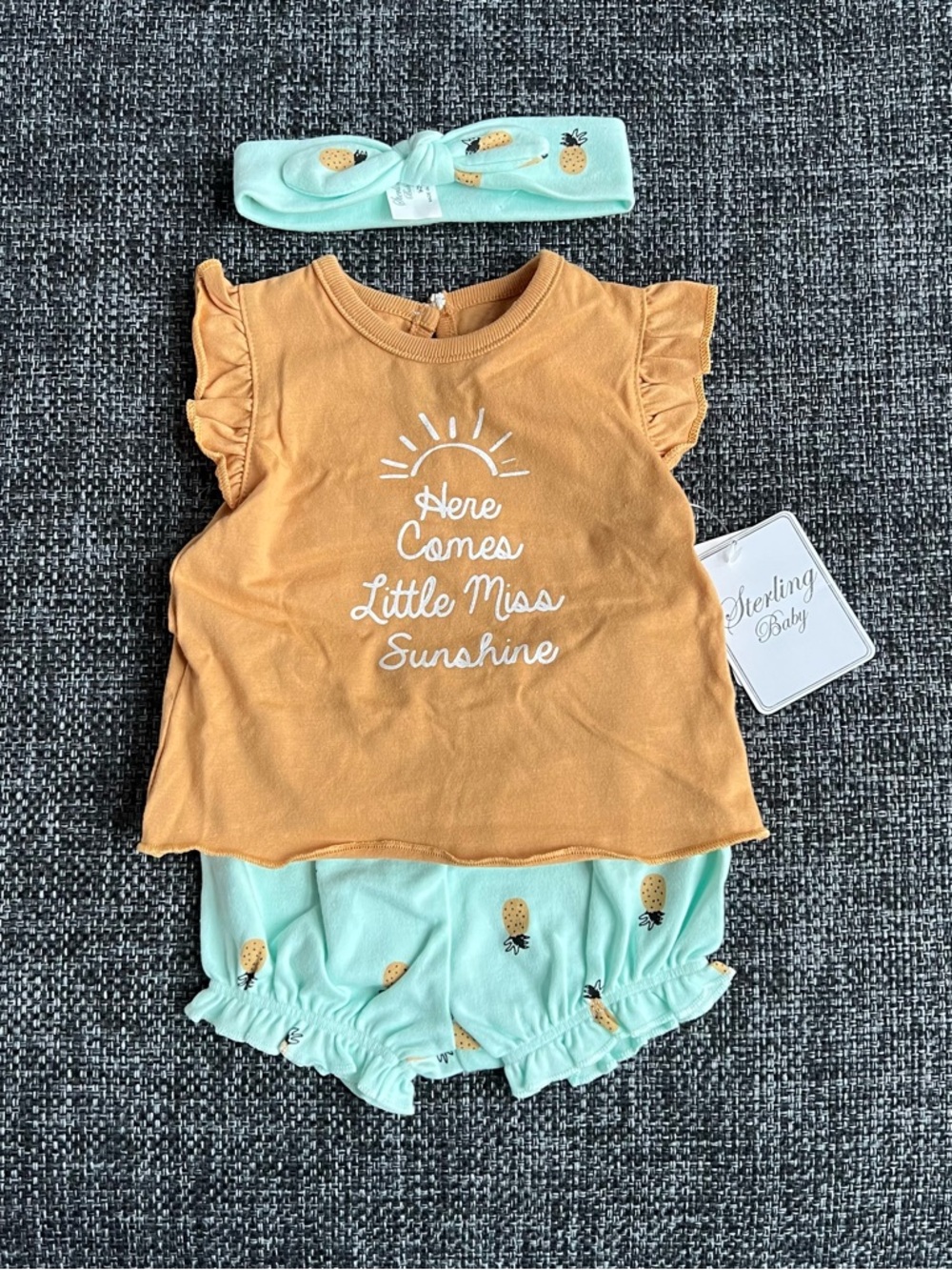 NWT Sterling Baby Girls 3 Piece Set Size 9 Months